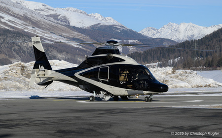 Airbus Helicopters EC155 B1 | 3A-MTG | untitled  |  This Airbus Helicopters EC155 B1 has landed on helipad 3 after its flight from Monaco. | SAMEDAN (LSZS/SMV) 27.12.2025