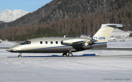 Piaggio P.180 Avanti II | T7-GPM | untitled  |  This Piaggio P.180 Avanti II has just arrived from Rimini and is about to enter the snow parking at Samedan. | SAMEDAN (LSZS/SMV) 27.12.2025