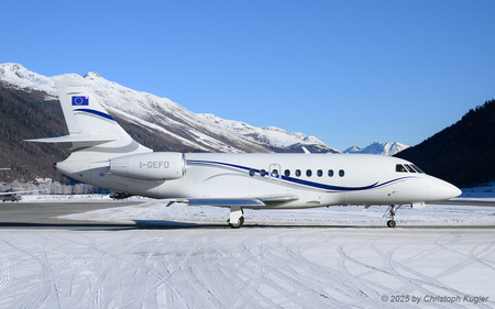 Dassault Falcon 2000 | I-GEFD | untitled (Leader)  |  This Dassault Falcon 2000 has just picked up its passengers and is taxing for its return flight to Rome-Ciampino. | SAMEDAN (LSZS/SMV) 27.12.2025