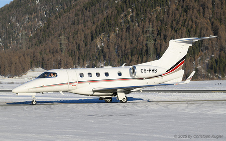 Embraer EMB-505 Phenom 300 | CS-PHB | untitled (Netjets Europe)  |  This Embraer EMB-505 Phenom 300 of Netjets Europe is capture taxing to its parking position at Samedan.  | SAMEDAN (LSZS/SMV) 27.12.2025