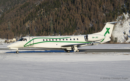 Embraer EMB-135BJ Legacy 600 | 9H-JPC | untitled (Air X Charter)  |  This Embraer EMB-135BJ Legacy 600 is seen here arriving from Grenoble as flight AXY153R.  | SAMEDAN (LSZS/SMV) 27.12.2025