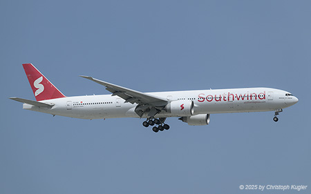 Boeing 777-31H | TC-GRZ | Southwind Airlines  |  This Boeing 777-300 of Southwind Airlines was stored at Antalya until 09MAY2025 when it was noted operating a flight to Moscow and back. | ANTALYA (LTAI/AYT) 09.05.2025