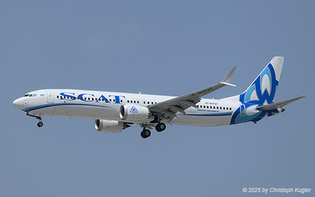 Boeing 737 MAX 9 | UP-B3727 | SCAT Airlines  |  This Boeing 737 MAX 9 of SCAT Airlines is captured arriving from Astana as flight VSV5276 with more than 1 hour delay. | ANTALYA (LTAI/AYT) 11.05.2025