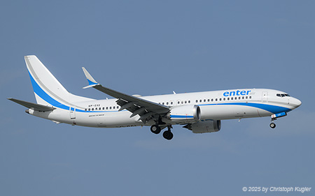 Boeing 737 MAX 8 | SP-EXE | Enter Air  |  This Boeing 737 MAX 8 of Enter Air is operating flight ENT4011 from Poznan to Antalya. | ANTALYA (LTAI/AYT) 11.05.2025