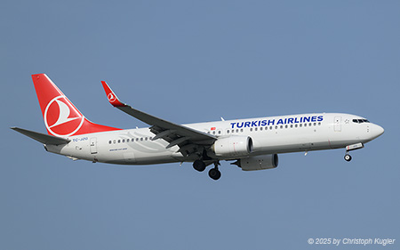 Boeing 737-8F2 | TC-JZG | Turkish Airlines  |  This Boeing 737-800 has entered service with Turkish Airlines on 03OCT2021. Between OCT2019 and OCT2021, it was leased to Air Albania before returning to Turkish Airlines. | ANTALYA (LTAI/AYT) 11.05.2025