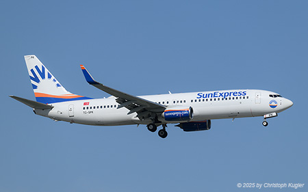 Boeing 737-86N | TC-SPK | SunExpress  |  The blue belly of the standard SunExpress scheme is missing, an indication generally seen that this plane is due for a special scheme. | ANTALYA (LTAI/AYT) 13.05.2025