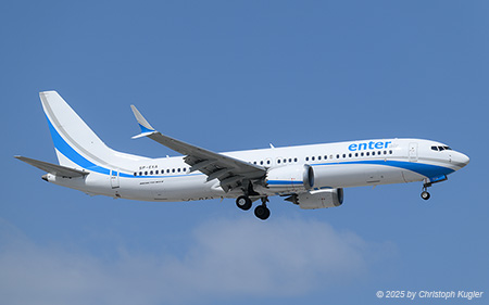 Boeing 737 MAX 8 | SP-EXA | Enter Air  |  This Boeing 737 MAX 8 of the Polish Enter Air is seen here arriving from Warsaw as flight ENT4201. Enter Air operates 9 Boeing 737 MAX 8 and 25 Boeing 737-800. | ANTALYA (LTAI/AYT) 13.05.2025