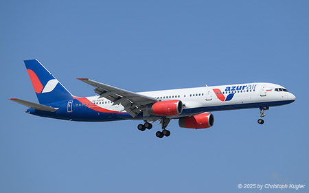Boeing 757-28A | RA-73076 | Azur Air  |  This Boeing 757-200 of Azur Air is flying since 21DEC2012 in Russia. First with UTair Aviation and since 24 December 2014 with Azur Air. It is seen here arriving from Mineralnye Vody. | ANTALYA (LTAI/AYT) 14.05.2025