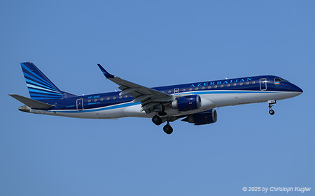 Embraer ERJ-190AR | VP-BHE | Azerbaijan Airlines  |  Azerbaijan Airlines is operating a mixture of Embraer ERJ-190, Airbus A319 and Airbus A320 on their flights from Baku. | ANTALYA (LTAI/AYT) 15.05.2025