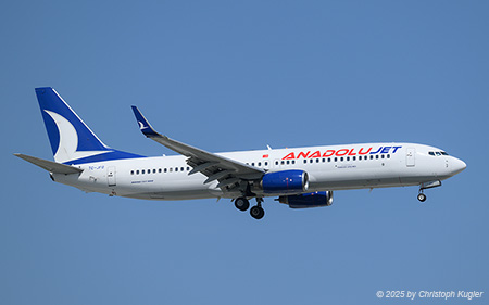 Boeing 737-8F2 | TC-JFO | AJet  |  This Boeing 737-800 is seen here operating AJet's flight TKJ3036 from Istanbul Sabiha Gokcen to Antalya. | ANTALYA (LTAI/AYT) 15.05.2025