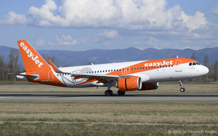 Airbus A320-251n | HB-AYN | EasyJet Switzerland  |  This Airbus A320neo of EasyJet Switzerland has just touched down on runway 15 in Basel, completing its flight EZS1002 from Palma de Mallorca.  | BASLE (LFSB/BSL) 02.03.2026