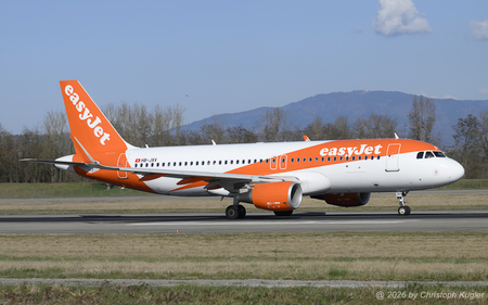 Airbus A320-214 | HB-JXV | EasyJet Switzerland  |  This Airbus A320 is seen here departing to Marrakesh as flight EZS1253. The flying time to Morocco will be a little more than 3 hours. | BASLE (LFSB/BSL) 02.03.2026