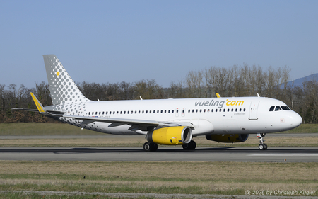 Airbus A320-232 | EC-OKG | Vueling Airlines  |  This Airbus A320 of Vueling Airlines previously saw service with Jetstar Pacific Airlines and later with Pacific Airlines. It entered into service with the Spanish carrier on 08MAY2025. | BASLE (LFSB/BSL) 02.03.2026
