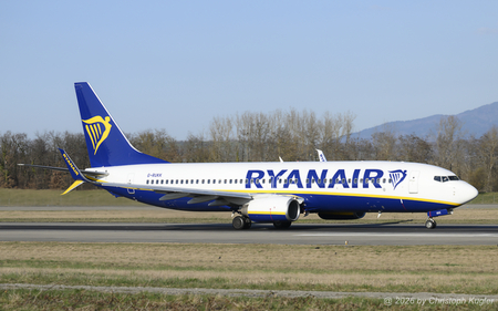 Boeing 737-8AS | G-RUKK | Ryanair UK  |  This is my first Ryanair UK aircraft I managed to photograph. The aircraft is seen here departing to London-Stansted as flight RUK4181. | BASLE (LFSB/BSL) 02.03.2026