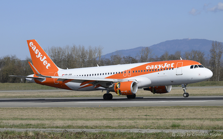 Airbus A320-214 | HB-JXV | EasyJet Switzerland  |  This Airbus A320 of EasyJet Switzerland has been flying with all 3 airlines belonging to the EasyJet Group. | BASLE (LFSB/BSL) 02.03.2026