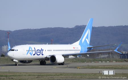Boeing 737 MAX 8 | TC-OHH | AJet  |  This Boeing 737 MAX 8 of AJet did unfortunatly not use the entire length of the runway at Basel. | BASLE (LFSB/BSL) 02.03.2026