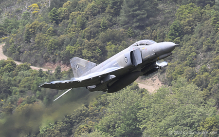 McDonnell Douglas F-4E (AUP) Phantom II | 01520 | Greek Air Force  |  This F-4E (AUP) Phantom II of the Greek Air Force is making a low-level pass at the Vouraikos Valley. It is seen pulling up just in front of the photographer. | VOURAIKOS VALLEY (----/---) 11.05.2026
