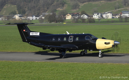 Pilatus PC-12/47G PRO | HB-FRT | Pilatus Flugzeugwerke  |  This Pilatus PC-12 is seen here taxing on its delivery flight to Denver, CO. The first stop will be Prestwick in Scotland. | BUOCHS (LSZC/BXO) 25.02.2026