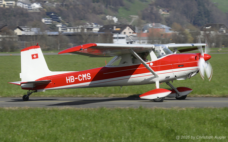 Cessna 150D | HB-CMS | private  |  This private Cessna 150 was registered in Switzerland on 21SEP1964 and is still going strong. | BUOCHS (LSZC/BXO) 04.03.2026