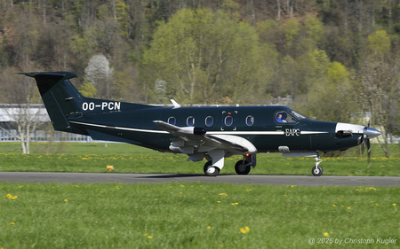 Pilatus PC-12/47E NGX | OO-PCN | untitled (EAPC)  |  This Pilatus PC-12 is seen here returning from a post-maintenance check flight.  | BUOCHS (LSZC/BXO) 07.04.2026