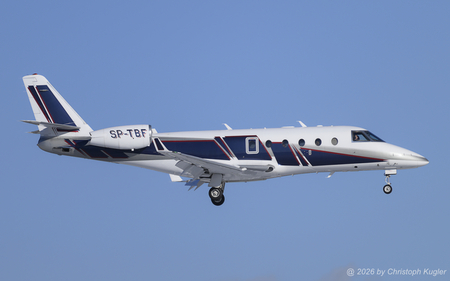 Gulfstream G150 | SP-TBF | untitled (AMC Aviation)  |  This Gulfstream G150 was built in 2009 and since 2016 is registered as SP-TBF. It is seen here arriving from Wroclaw. | Z&UUML;RICH (LSZH/ZRH) 03.01.2026