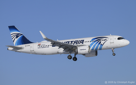 Airbus A320-251n | SU-GFN | Egyptair  |  Egyptair operates a total of 8 Airbus A320neo and frequently connects Cairo with Zurich. | Z&UUML;RICH (LSZH/ZRH) 03.01.2026