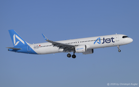 Airbus A321-271nx | TC-LUM | AJet  |  This Airbus A321neo of AJet was repainted in the company new colour scheme only recently. | Z&UUML;RICH (LSZH/ZRH) 03.01.2026