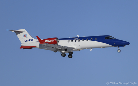 Bombardier Learjet 45 XR | LX-RSQ |  (Luxembourg Air Ambulance)  |  This Learjet 45 XR of Luxemburg Air Ambulance is seen here arriving from Leipzig.  | Z&UUML;RICH (LSZH/ZRH) 03.01.2026