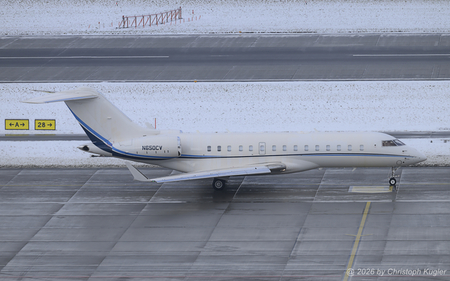 Bombardier BD.700 Global 6500 | N650CV | untitled  |  This bombardier Global 6500 is taxing to runway 28 for its flight to Turin. The aircraft arrived two days earlier from Farnborough. | Z&UUML;RICH (LSZH/ZRH) 11.01.2026
