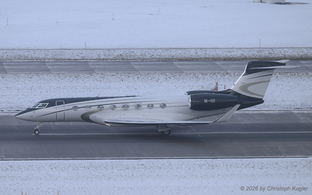 Gulfstream G650ER | M-IIII | untitled (Alpha Star Aviation)  |  This Gulfstream G650ER is seen here accellerating on runway 28 for its flight to Malaga. The aircraft is normally based in Saudi Arabia. | Z&UUML;RICH (LSZH/ZRH) 11.01.2026