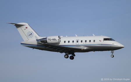 Bombardier Challenger 604 | TC-ASL | untitled (Sarp Aviation)  |  This Turkish Bombardier Challenger 604 is captured approaching runway 14 in Zurich.  | Z&UUML;RICH (LSZH/ZRH) 14.01.2026