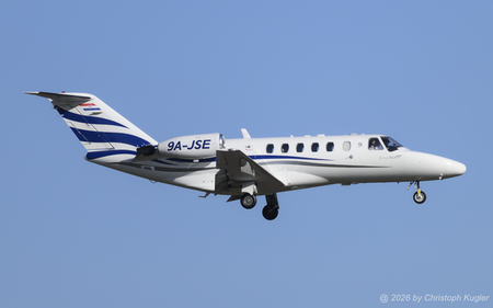 Cessna 525A CitationJet CJ2 | 9A-JSE | untitled (Jung Sky)  |  This Cessna 525A of Jung Sky is captured here arriving from London Biggin Hill. It later continued its journey to Vienna.  | Z&UUML;RICH (LSZH/ZRH) 15.01.2026