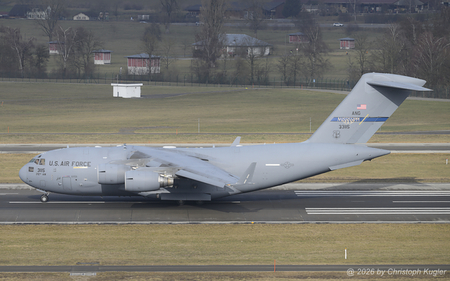 Boeing C-17A Globemaster III | 03-3115 | US Air Force  |  This Boeing C-17 Globemaster III belongs to 172nd AW and is based at Jackson, MS. The aircraft did get lost at Zurich airport and had to be escorted to the departure runway. | Z&UUML;RICH (LSZH/ZRH) 25.01.2026