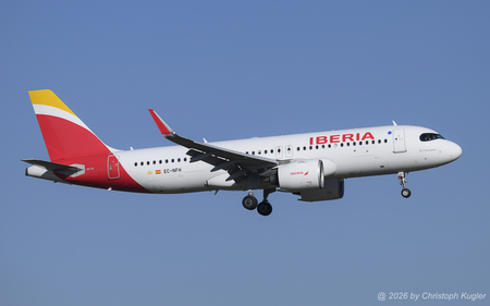 Airbus A320-271n | EC-NFH | Iberia  |  This Airbus A320neo was flying with Vueling Airlines for more than 6 years and was transferred to Iberia in OCT2025. | Z&UUML;RICH (LSZH/ZRH) 02.02.2026