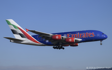Airbus A380-861 | A6-EOD | Emirates Airline  |  Emirates Airline is the official airline partner of the NBA and has this Airbus A380 painted up to promote the National Basketball Association.  | Z&UUML;RICH (LSZH/ZRH) 02.02.2026