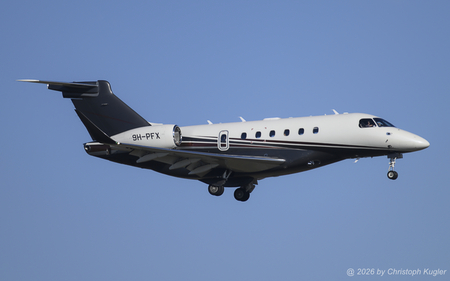 Embraer EMB-550 Praetor 600 | 9H-PFX | untitled (Flexjet Malta)  |  This Embraer Praetor 600 of Flexjet Malta is captured here arriving in Zurich thus completing its flight FJO071 from Chambery. | Z&UUML;RICH (LSZH/ZRH) 02.02.2026