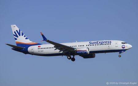 Boeing 737 MAX 8 | TC-SLB | SunExpress  |  This Boeing 737 MAX of SunExpress was delivered on 19DEC2025 and entered service on 02JAN2026.  | Z&UUML;RICH (LSZH/ZRH) 02.02.2026
