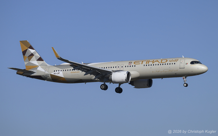 Airbus A321-251nx | A6-LRF | Etihad Airways  |  This Airbus A321neo of Etihad Airways is seen here operating flight ETD139 from Abu Dhabi to Zurich.  | Z&UUML;RICH (LSZH/ZRH) 02.02.2026