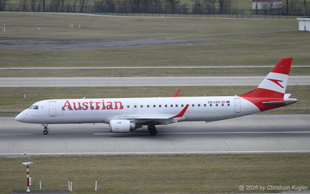 Embraer ERJ-195LR | OE-LWD | Austrian Airlines  |  Austrian Airlines has started to withdraw their Embraer ERJ-195 aicraft. This aircraft however is one of the few to have received the new paintjob. | Z&UUML;RICH (LSZH/ZRH) 14.02.2026