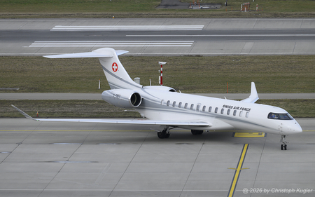 Bombardier BD.700 Global 7500 | T-787 | Swiss Air Force  |  This Bombardier Global 7500 was delivered on 19DEC2024 to the Swiss Air Force.  | Z&UUML;RICH (LSZH/ZRH) 20.02.2026