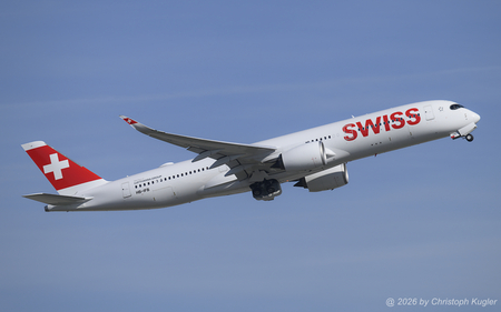 Airbus A350-941 | HB-IFB | Swiss International Air Lines  |  This Airbus A350 of Swiss International Airlines is seen here departing runway 16 in Zurich as flight  SWR87 to Montreal. | Z&UUML;RICH (LSZH/ZRH) 26.02.2026