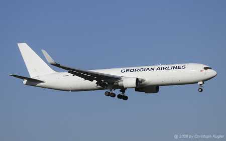 Boeing 767-330ERBDSF | 4L-GMC | Georgian Airlines  |  This Boeing 767-300 of Georgian Airlines is seen here arriving from Tbilisi as flight IGT2491. The aircraft is former D-ABUZ which saw service with condor for many years. | Z&UUML;RICH (LSZH/ZRH) 26.02.2026
