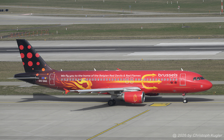 Airbus A320-214 | OO-SNO | Brussels Airlines  |  This Airbus A320 of Brussels Airlines received the  Belgian Red Devils and Red Flames colours in NOV2022. | Z&UUML;RICH (LSZH/ZRH) 07.03.2026