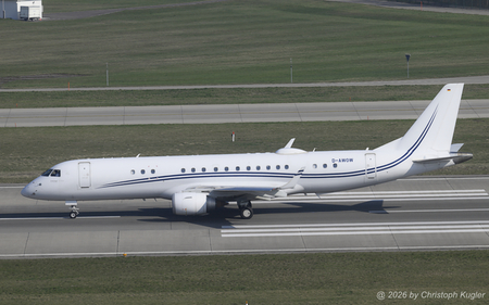 Embraer ERJ-190BJ Lineage 1000E | D-AWOW | untitled (VistaJet)  |  This Embraer ERJ-190 Lineage 1000 of VistaJet is seen here departing as flight VJH812 to London Northolt. | Z&UUML;RICH (LSZH/ZRH) 19.03.2026