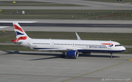 Airbus A321-251nx | G-TNEC | British Airways  |  This Airbus A321neo of British Airways is one of 20 aircraft of this type used by that airline. It is seen here operting flight BAW709 to London-Heathrow. | Z&UUML;RICH (LSZH/ZRH) 19.03.2026