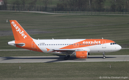 Airbus A319-111 | G-EZDV | easyJet UK  |  This Airbus A319 was built in 2008 and was delivered to easyJet UK on 15DEC2008, only 8 days after its first flight. It is seen here operating flight EZY8472 to London-Gatwick. | Z&UUML;RICH (LSZH/ZRH) 19.03.2026