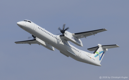 Bombardier DHC-8-402 | D-AASG | Avanti Air  |  This Bombardier Dash 8 is seen here departing on runway 28 on its flight ATV212 to Leipzig. The aircraft previously saw service with Flybe. | Z&UUML;RICH (LSZH/ZRH) 21.03.2026