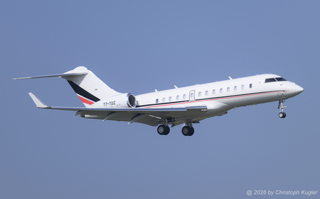 Bombardier BD.700 Global 5000 | T7-TDZ | untitled (Avcon Jet)  |  This Bombardier Global 5000 is captured here arriving from Katowice. The aircraft departed the following day to the Maldives. | Z&UUML;RICH (LSZH/ZRH) 22.03.2026