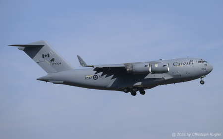 Boeing CC-177 Globemaster III | 177704 | Royal Canadian Air Force  |  This Boeing C-17 of the Royal Canadian Air Force made a surprise visit to Zurich. Canada only operates 5 of these military cargo planes. The aircraft continued its journey the following day to Norway. | Z&UUML;RICH (LSZH/ZRH) 24.03.2026