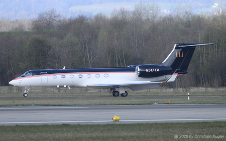 Gulfstream G550 | N517TW | untitled (Executive Jet Mgmt)  |  This Gulfstream G550 is operated by Executive Jet Management and is owned by golfer Tiger Woods. | Z&UUML;RICH (LSZH/ZRH) 02.04.2026